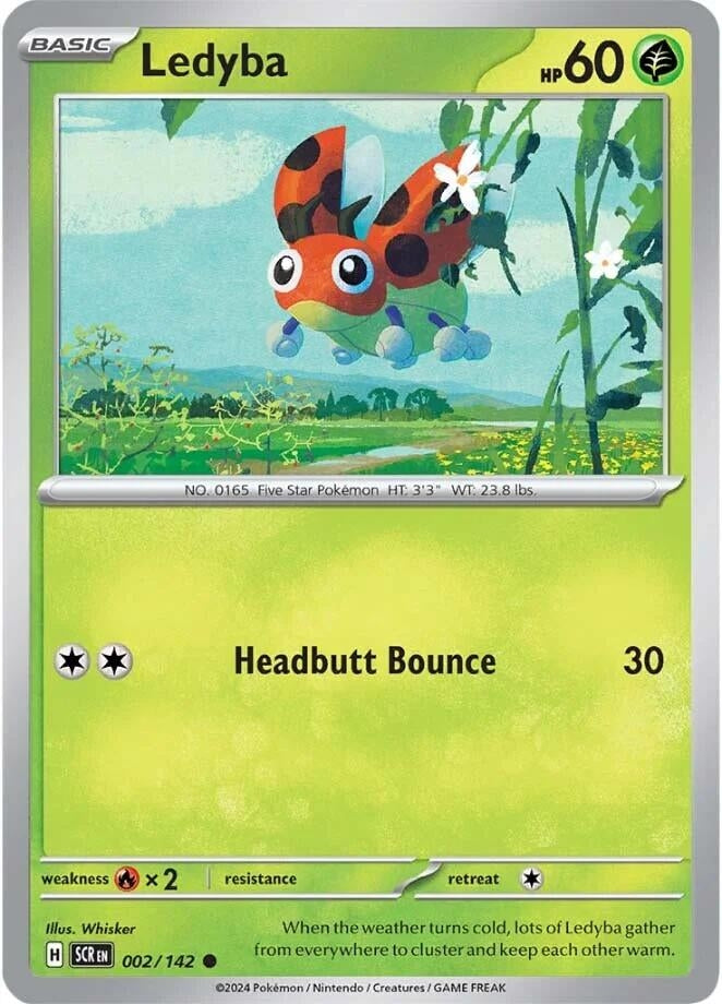 Ledyba (002/142) (Reverse Holofoil) [SV07: Stellar Crown]