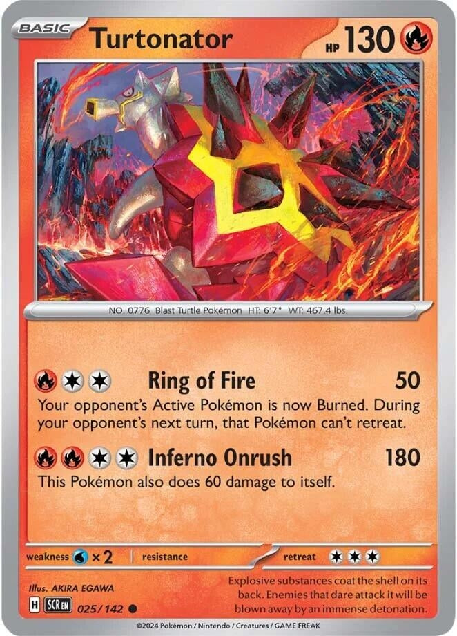 Turtonator (025/142) (Reverse Holofoil) [SV07: Stellar Crown]