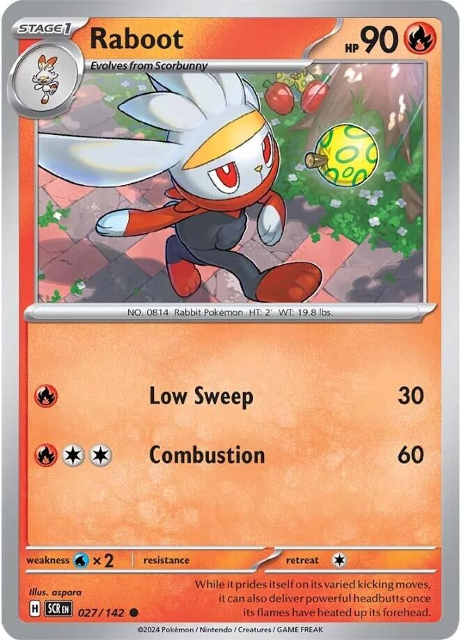 Raboot (027/142) (Reverse Holofoil) [SV07: Stellar Crown]