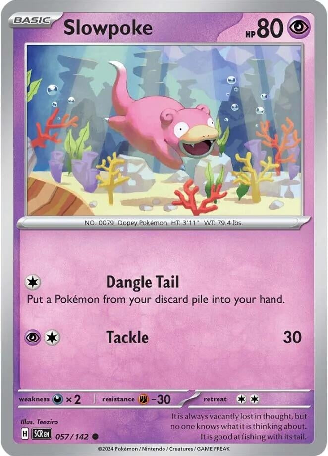 Slowpoke (057/142) (Reverse Holofoil) [SV07: Stellar Crown]