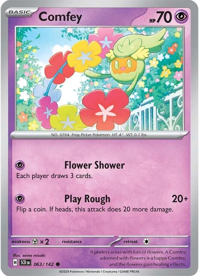 Comfey (063/142) (Reverse Holofoil) [SV07: Stellar Crown]
