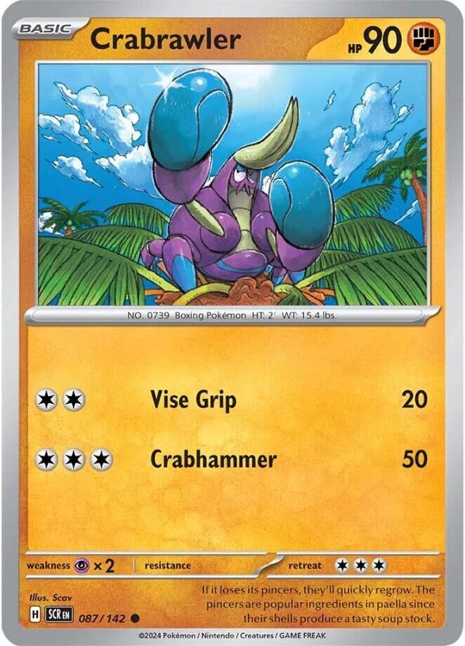 Crabrawler (087/142) (Reverse Holofoil) [SV07: Stellar Crown]