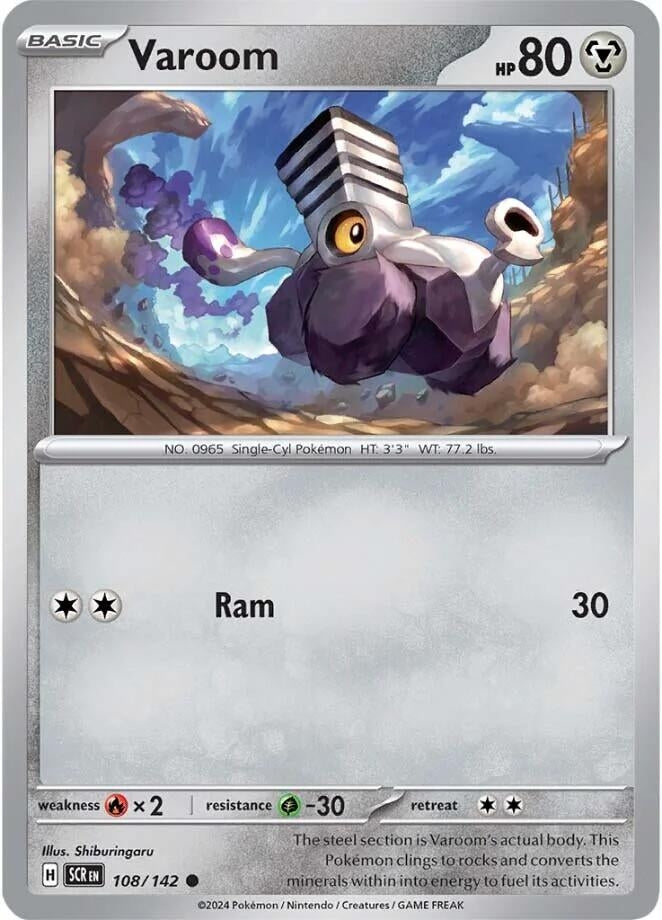 Varoom (108/142) (Reverse Holofoil) [SV07: Stellar Crown]