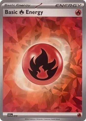 Basic Fire Energy (Cracked Ice Holo) (010) (Holofoil) [SVE: Scarlet & Violet Energies]
