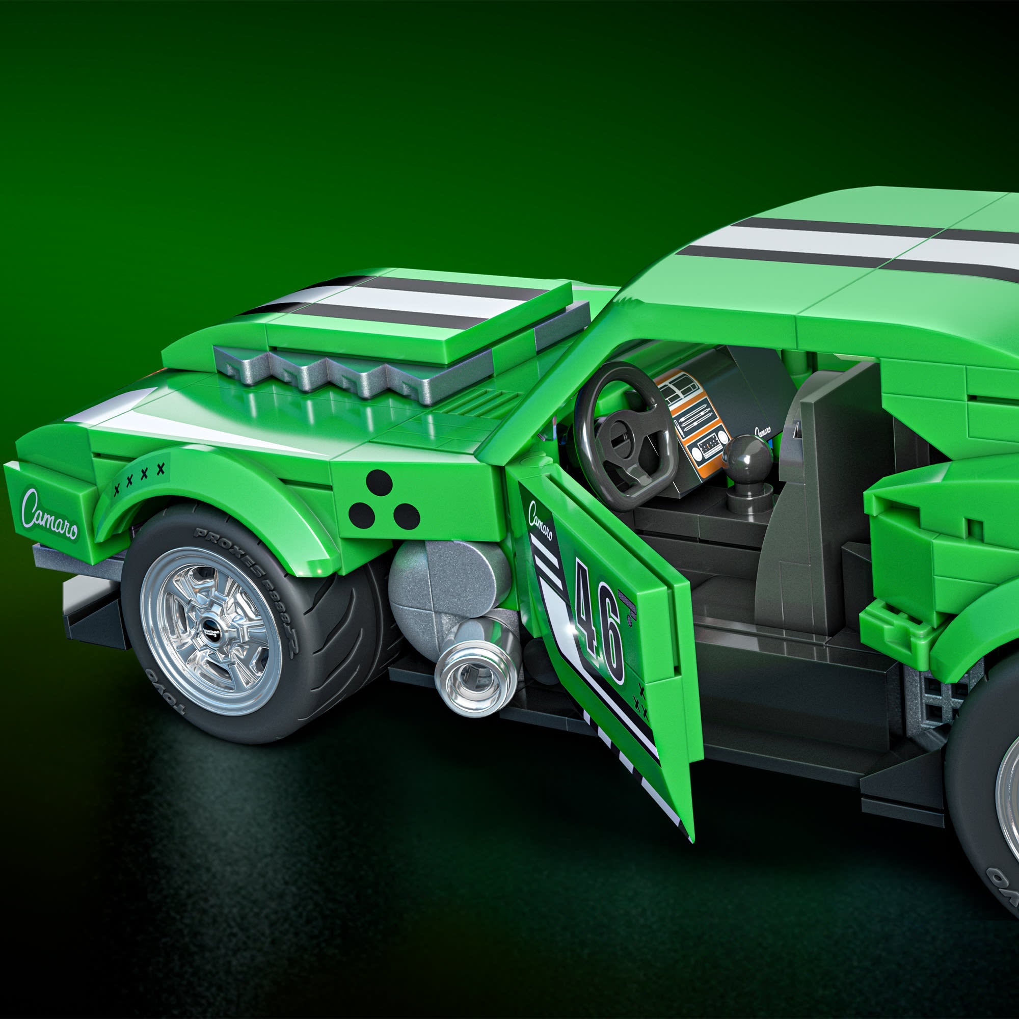Mattel Brick Shop Hot Wheels Custom '68 Camaro Building Set