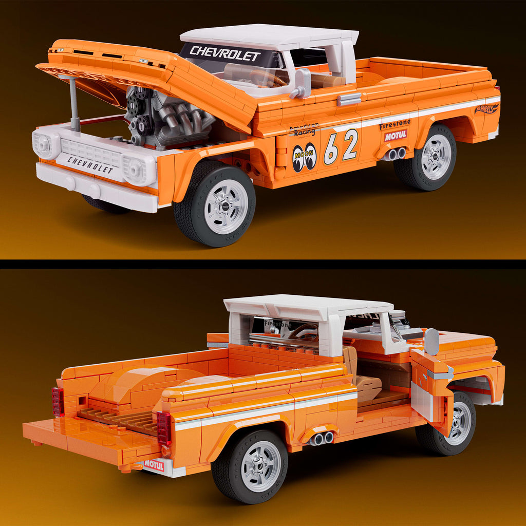 Mattel Brick Shop Hot Wheels Custom '62 Chevy Pickup Building Set