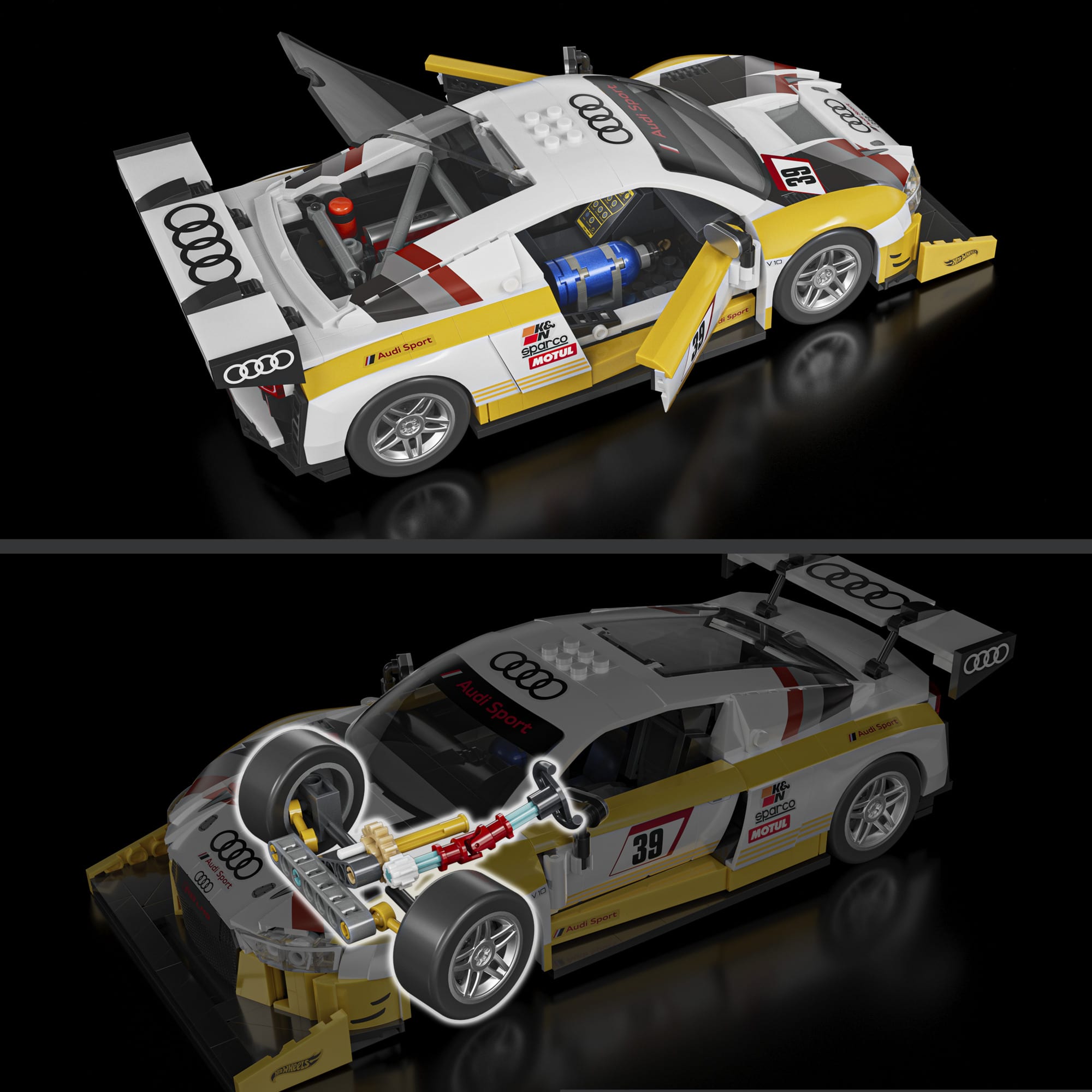 Mattel Brick Shop Hot Wheels '15 Audi R8 LMS Building Set