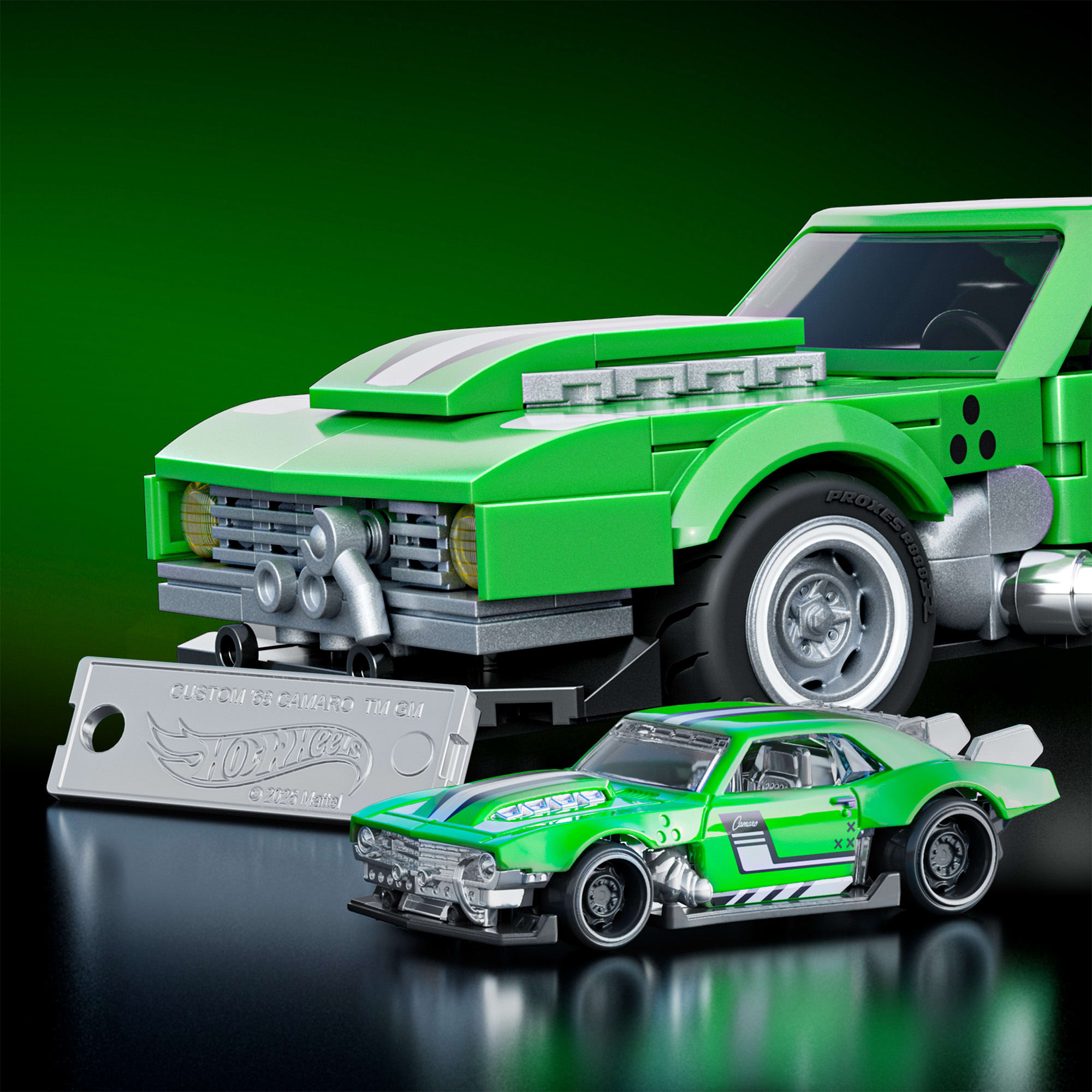 Mattel Brick Shop Hot Wheels Custom '68 Camaro Building Set