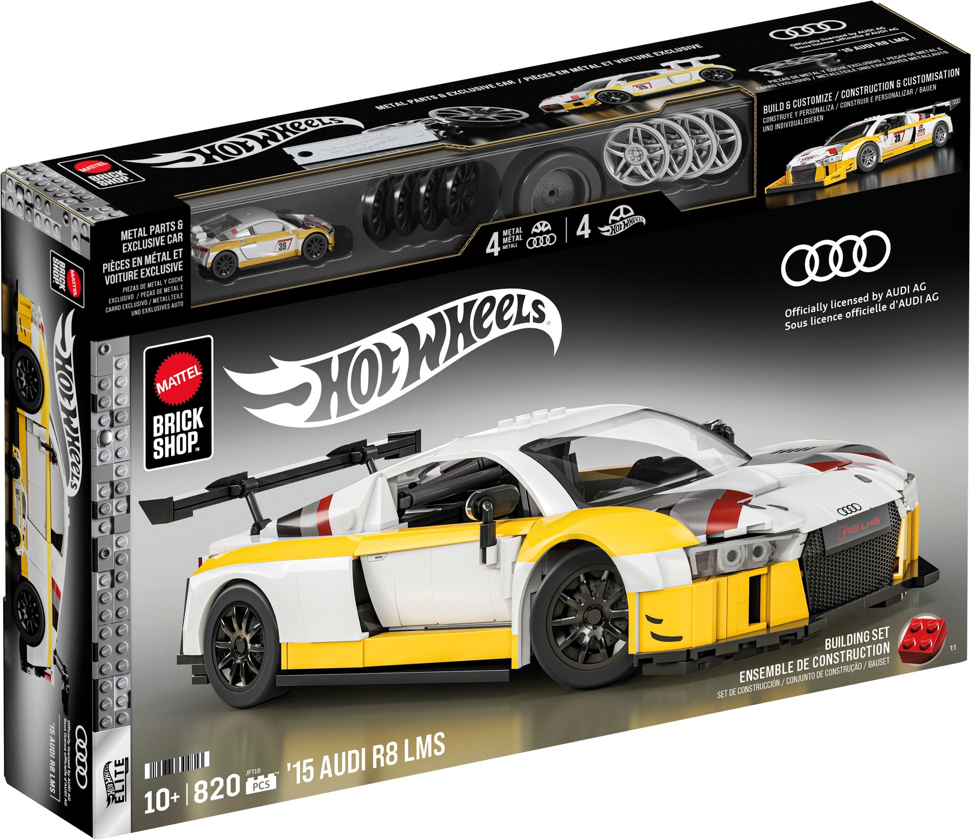 Mattel Brick Shop Hot Wheels '15 Audi R8 LMS Building Set