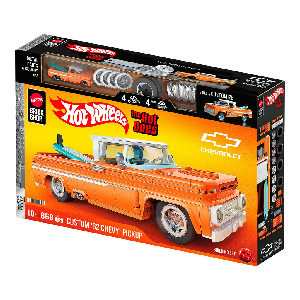 Mattel Brick Shop Hot Wheels Custom '62 Chevy Pickup Building Set