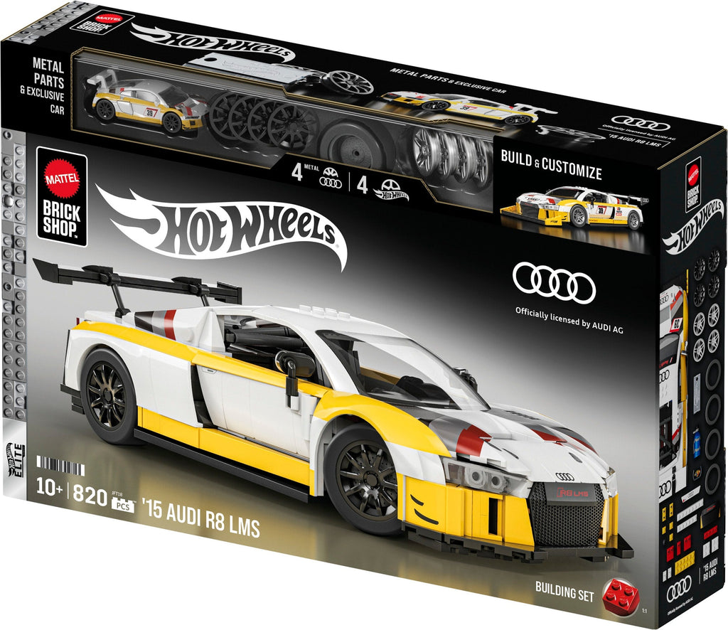 Mattel Brick Shop Hot Wheels '15 Audi R8 LMS Building Set