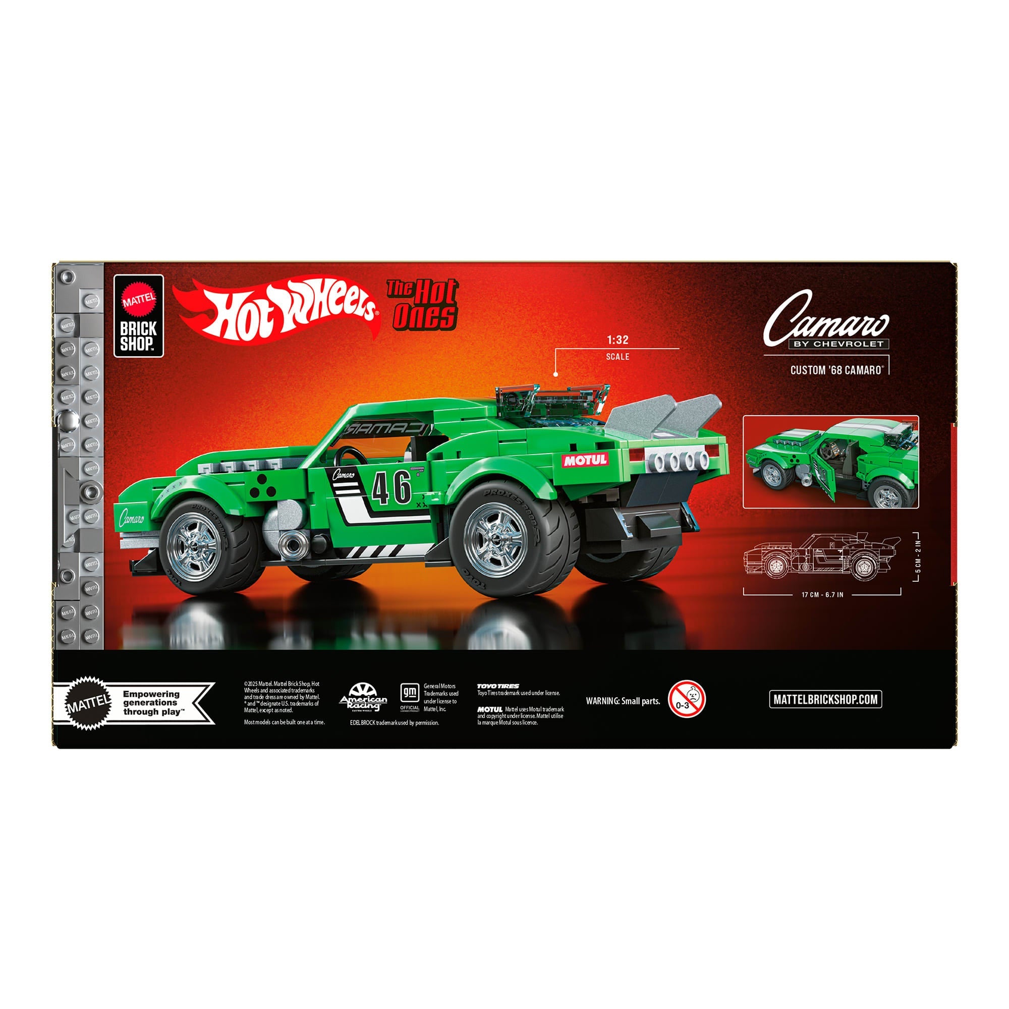 Mattel Brick Shop Hot Wheels Custom '68 Camaro Building Set