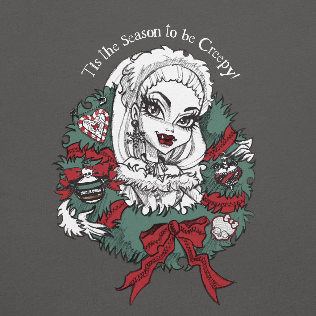 Monster High Tis the Season Embroidered Gray T-Shirt