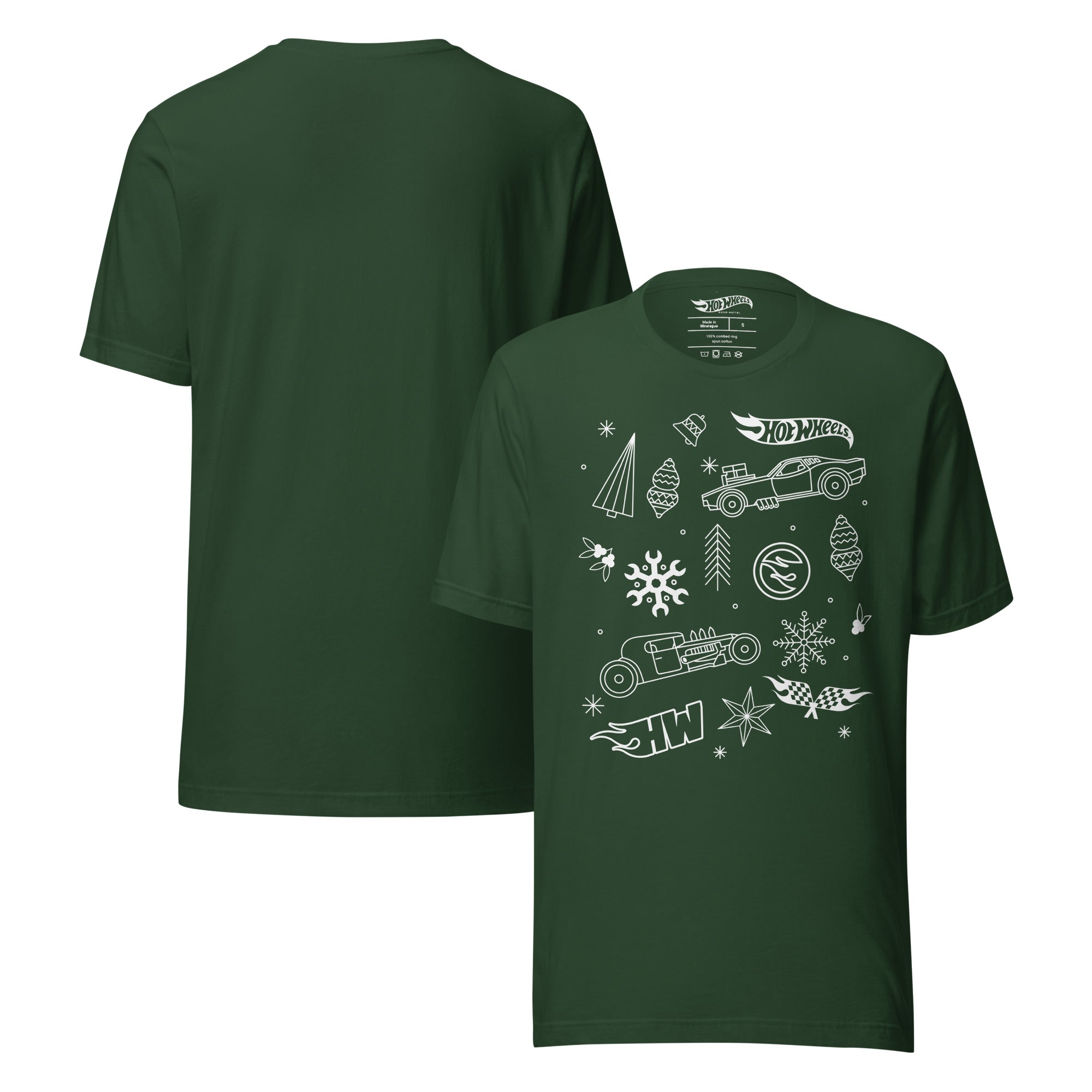 Hot Wheels Holiday Icons Green T-Shirt