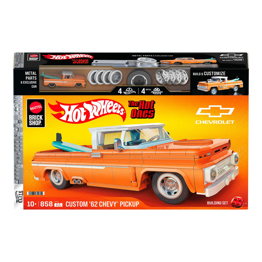 Mattel Brick Shop Hot Wheels Custom '62 Chevy Pickup Building Set