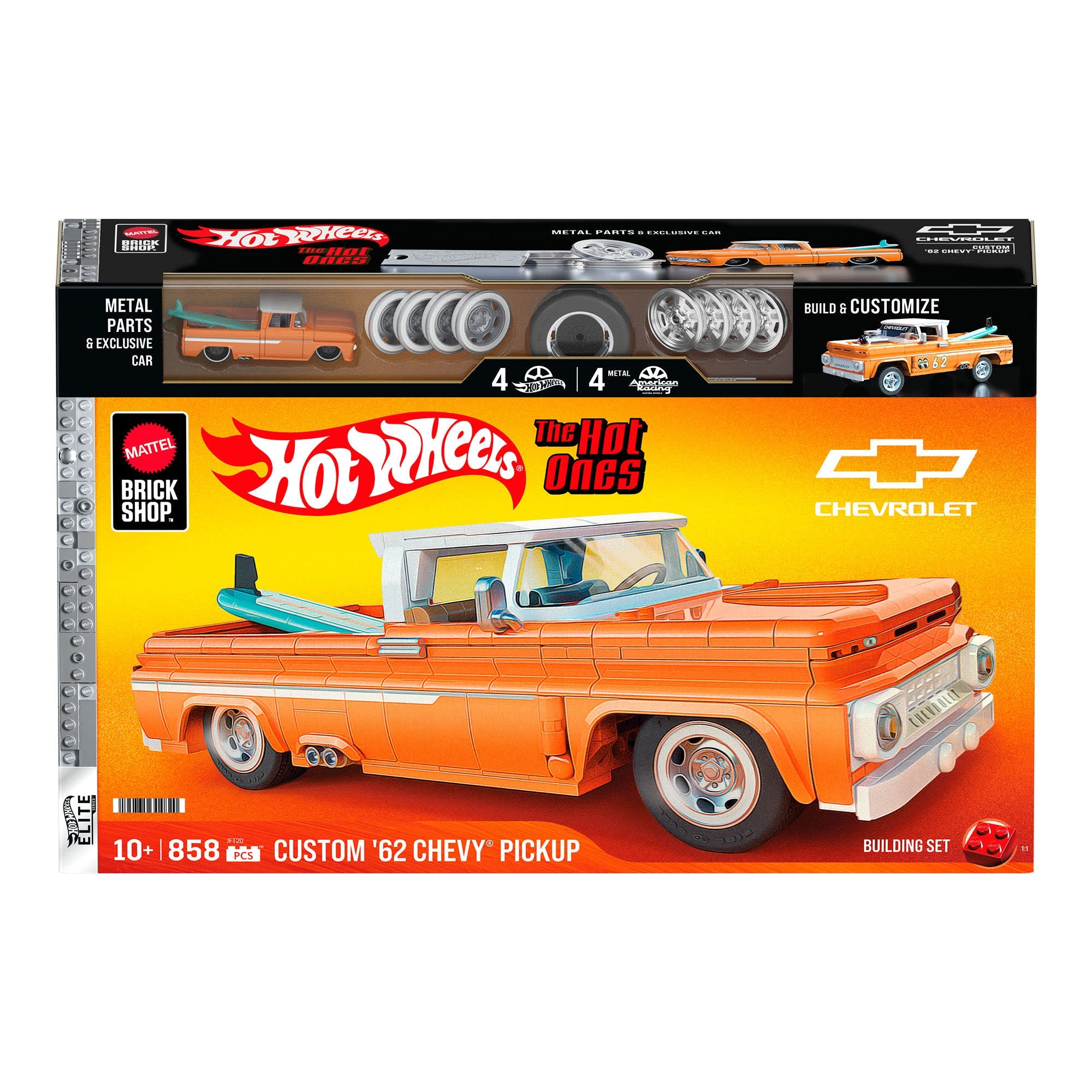 Mattel Brick Shop Hot Wheels Custom '62 Chevy Pickup Building Set
